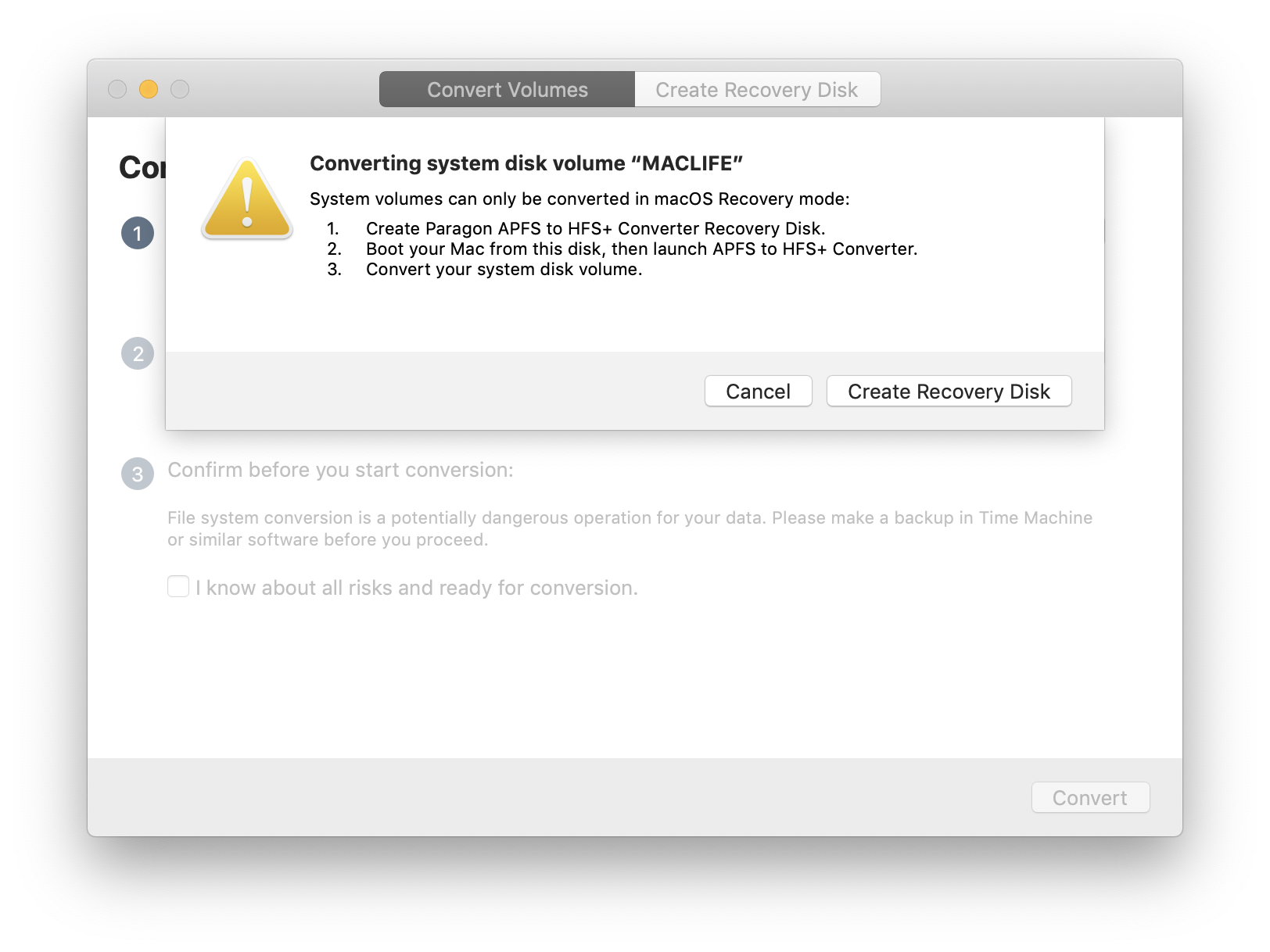 Paragon APFS to HFS+ Converter – Phần mềm Chuyển APFS sang HFS+