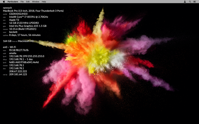 Particulars – Hiển thị thông tin hệ thống trên Mac
