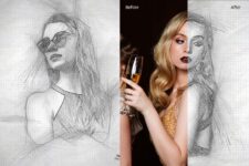 Pencil Sketch Photoshop Action – Action tạo ảnh vẽ bút chì