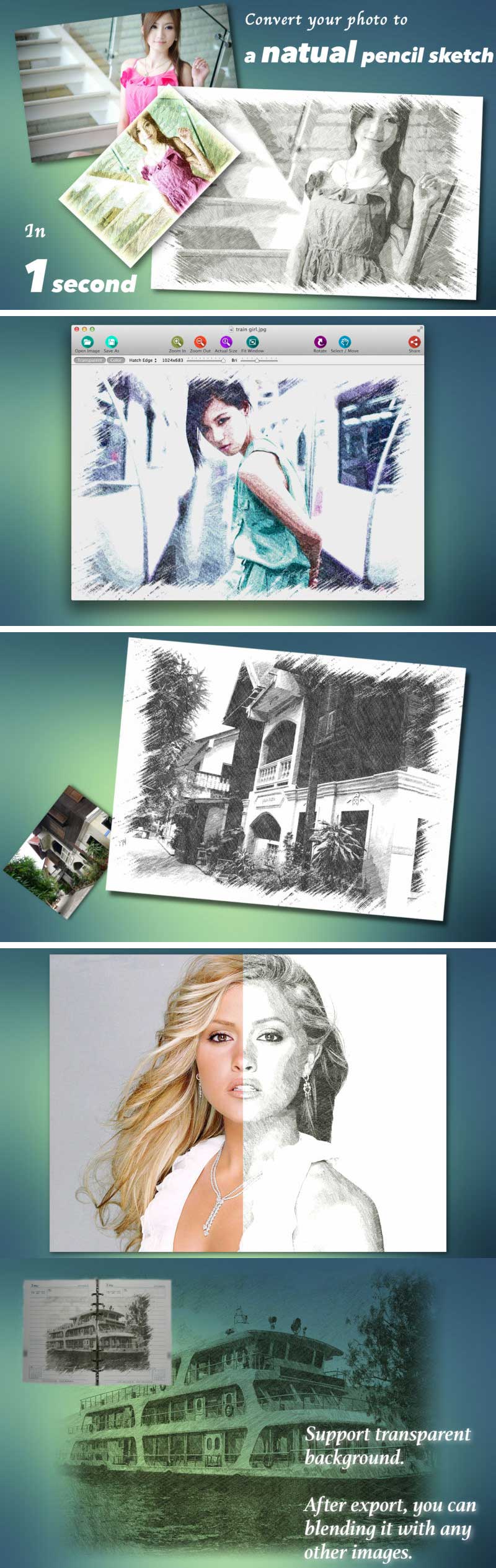 PencilSketch – Chuyển ảnh chụp thành ảnh vẽ đơn giản