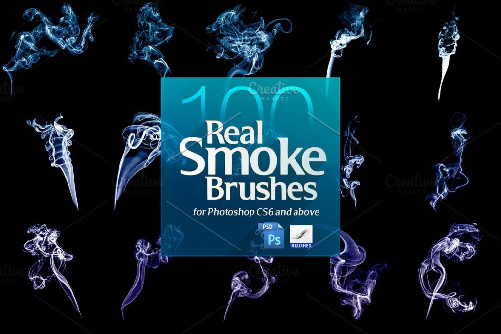 100 Real Smoke Brushes for Photoshop – Bộ Brush hiệu ứng khói cho PTS