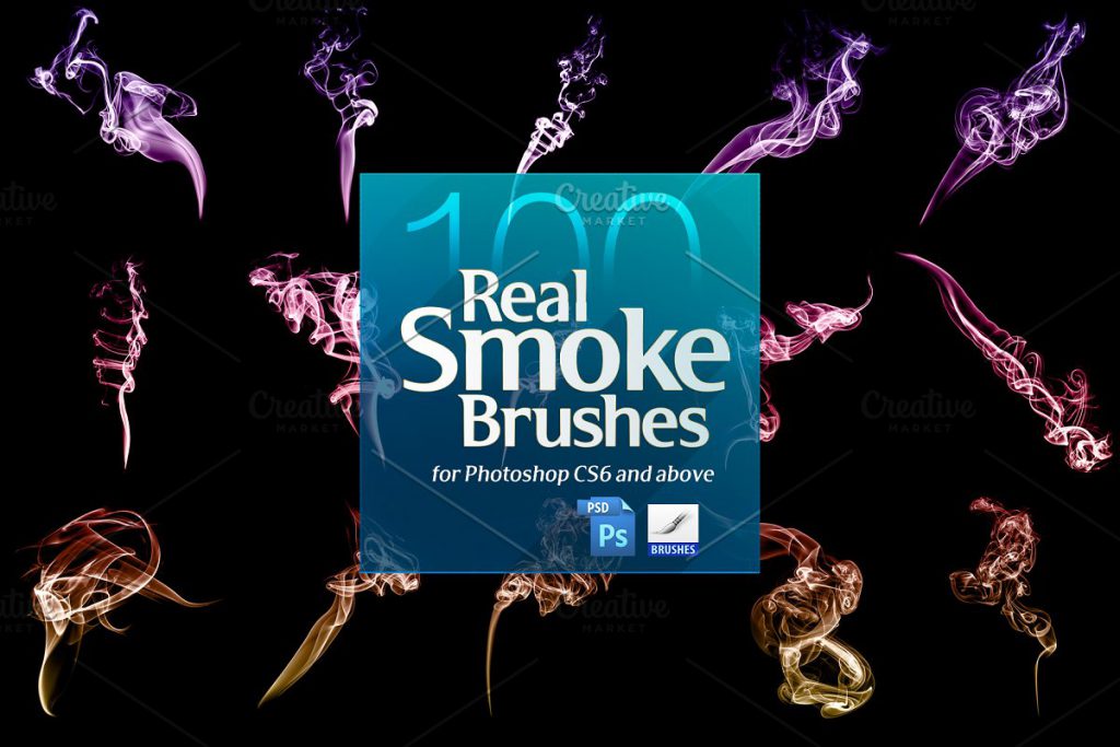 100 Real Smoke Brushes for Photoshop – Bộ Brush hiệu ứng khói cho PTS