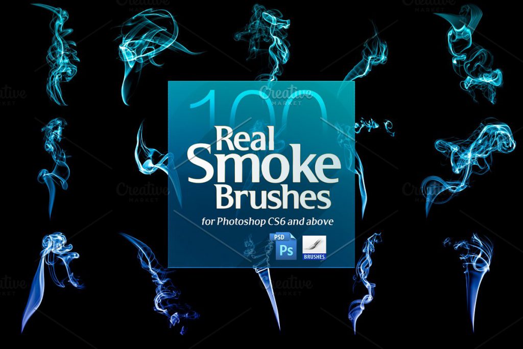 100 Real Smoke Brushes for Photoshop – Bộ Brush hiệu ứng khói cho PTS