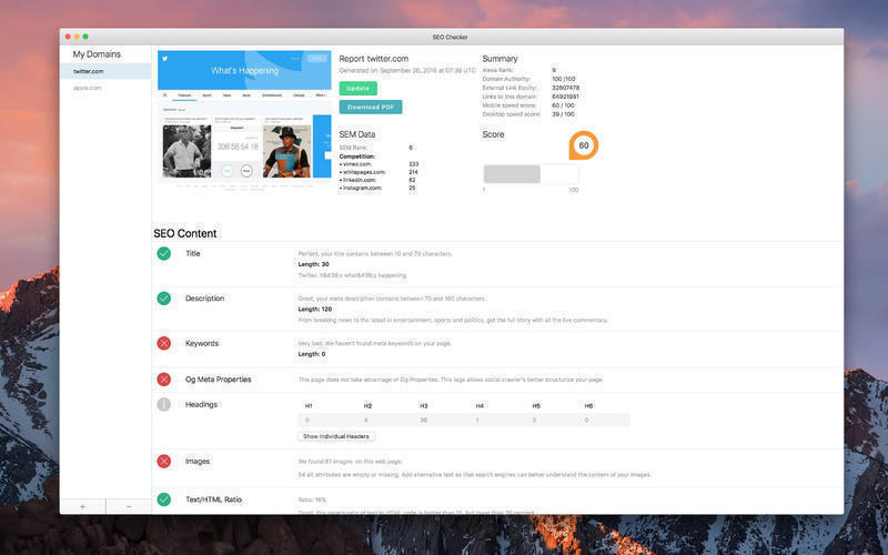 SEO Checker – Công cụ hỗ trợ SEO trên Mac
