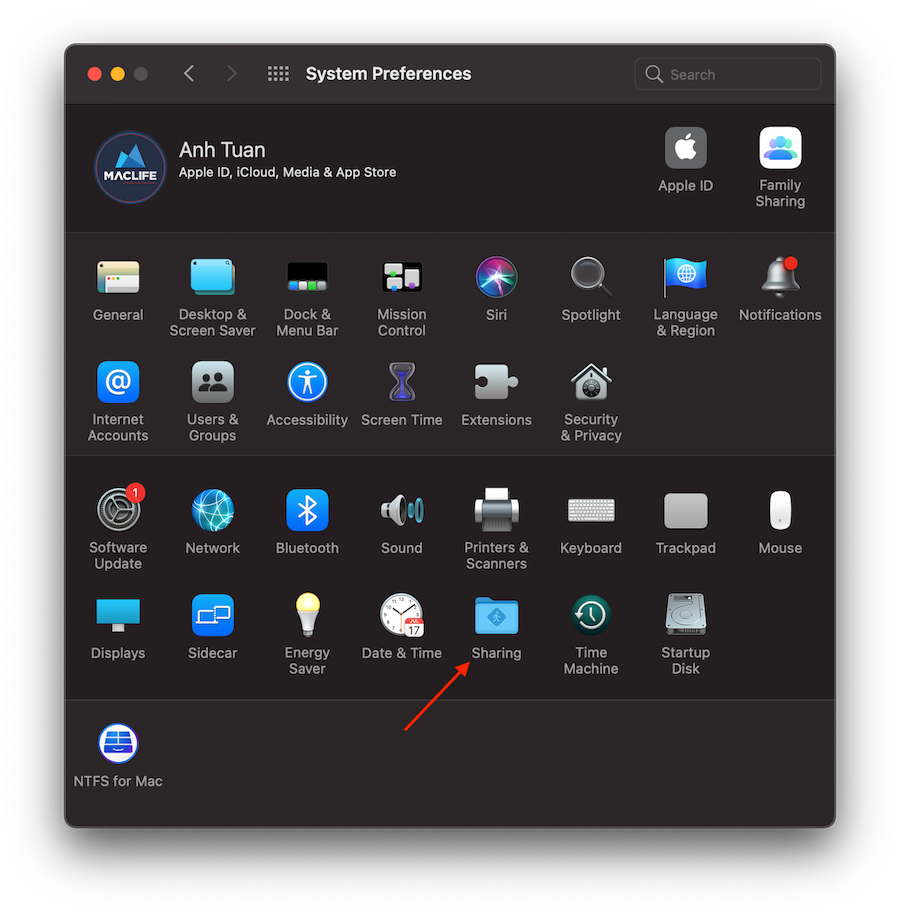 Chia sẻ thư mục dùng chung giữa Mac và Windows