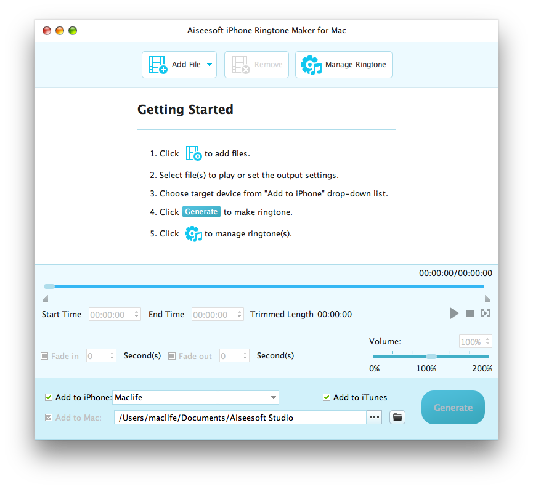 Aiseesoft iPhone Ringtone Maker – Ứng dụng tạo nhạc chuông cho iPhone