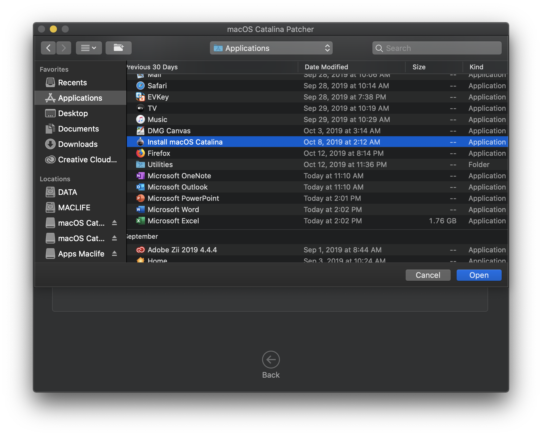 tao_usb_cai_macos_catalina_5 Tạo USB cài macOS Mojave 10.14, Catalina 10.15 trên các máy không được Apple hỗ trợ