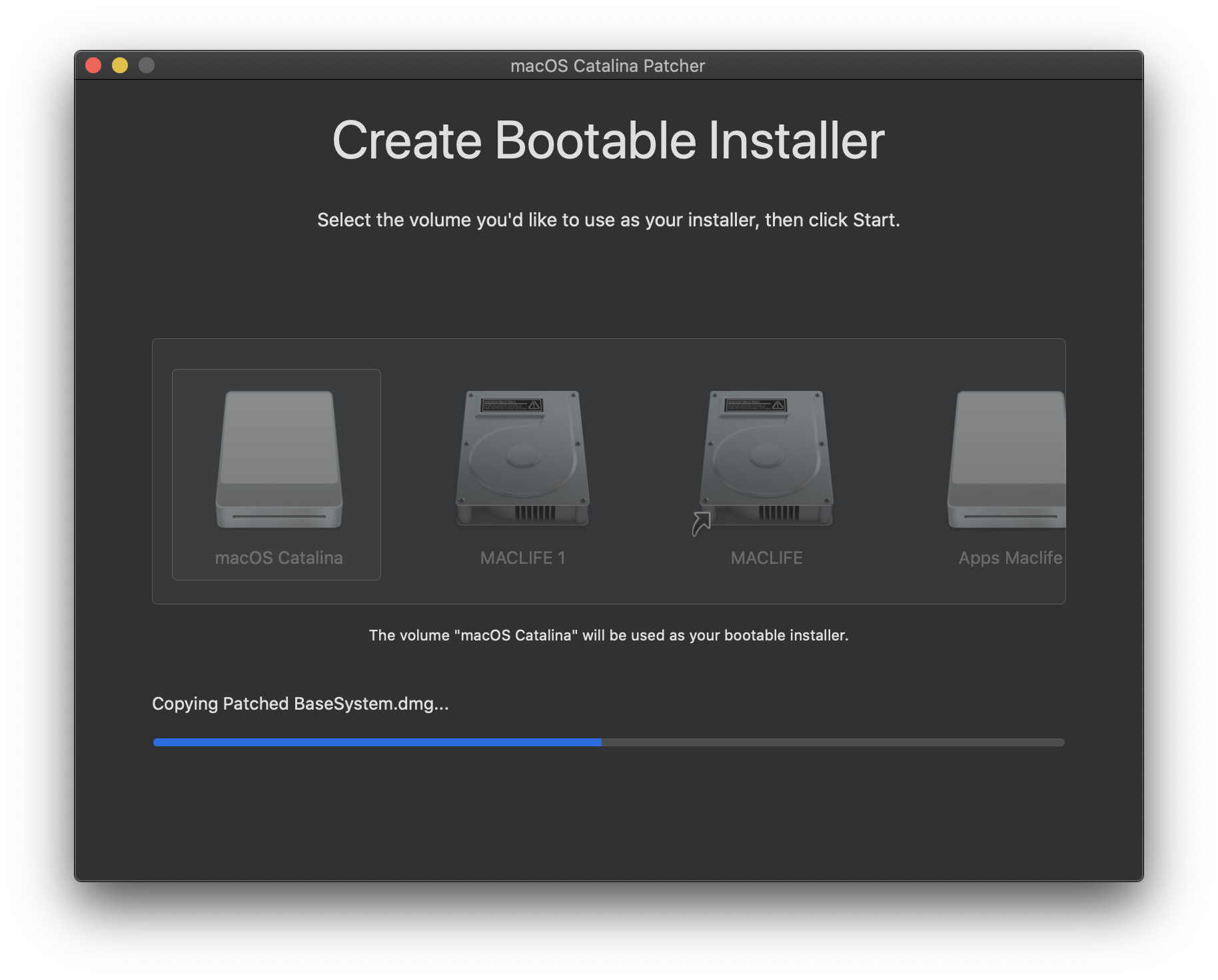 tao_usb_cai_macos_catalina_8 Tạo USB cài macOS Mojave 10.14, Catalina 10.15 trên các máy không được Apple hỗ trợ