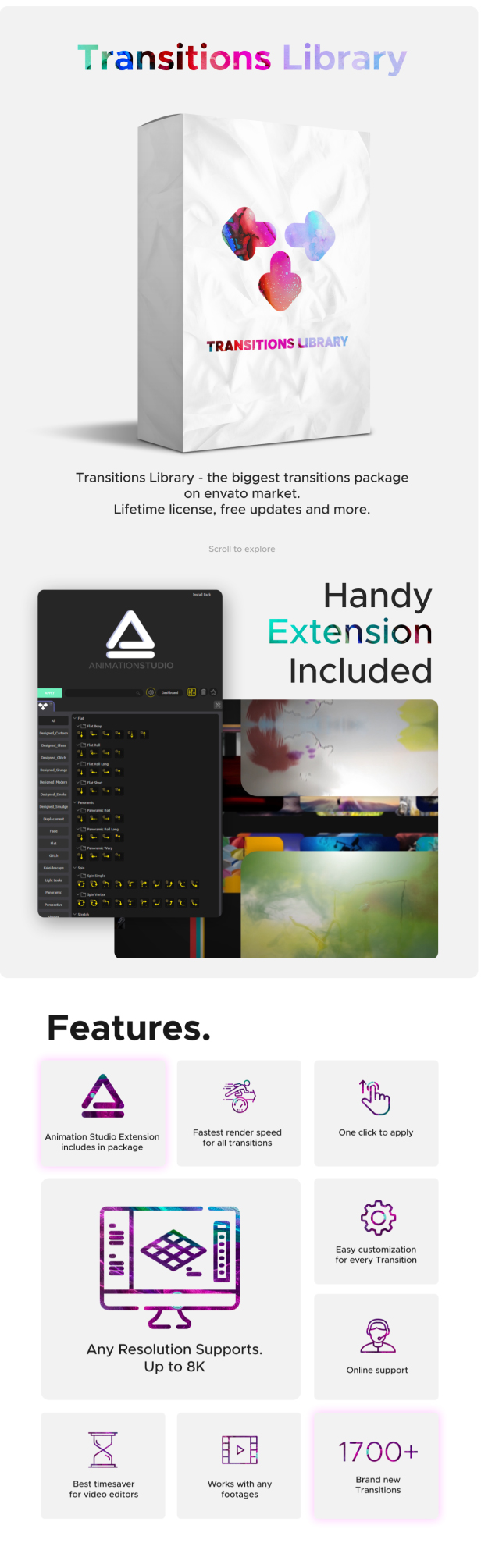 Transitions and Effects V5 – 2500 hiệu ứng chuyển cảnh + Title + Sound