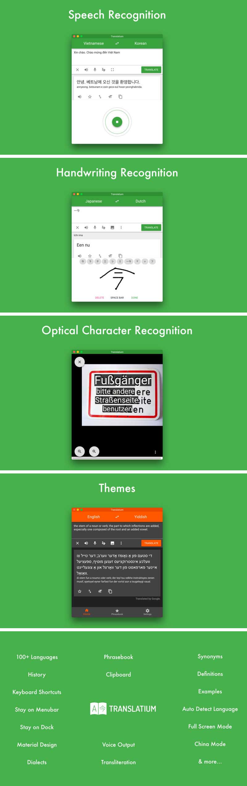 Translatium – Công cụ dịch đa ngôn ngữ