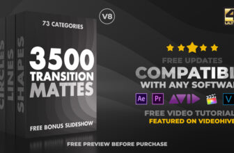 Ultimate Transition Mattes Pack V8 trên Videohive – 3500 hiệu ứng chuyển cảnh cho Premiere Pro, After Effect