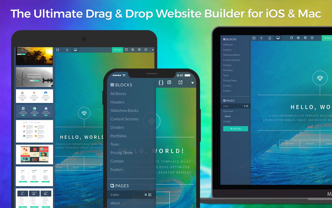 uxweb-mac-1 UXWeb – Drag & Drop Website Builder
