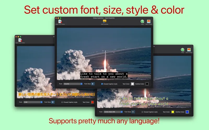video-subtitler4 Video Subtitler – App giúp tạo cả Soft và Hard Subltitle
