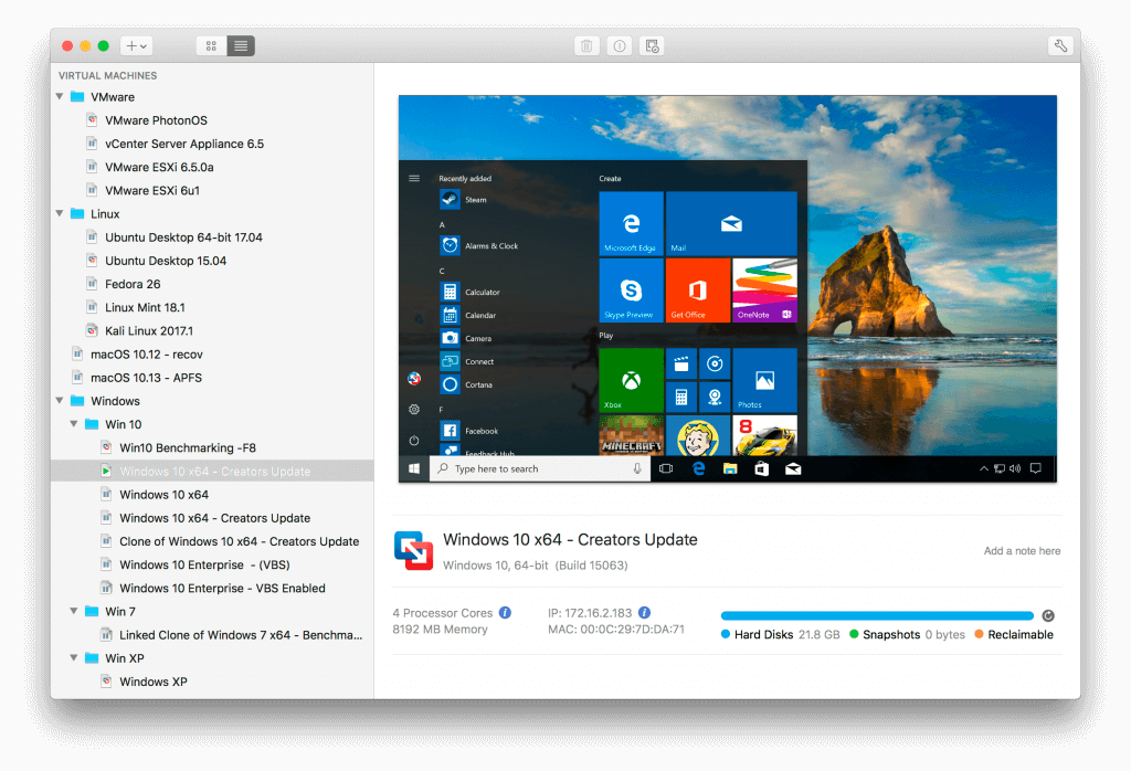 vmware-fusion VMware Fusion 11 – Giải pháp tuyệt vời để chạy Windows trên Mac