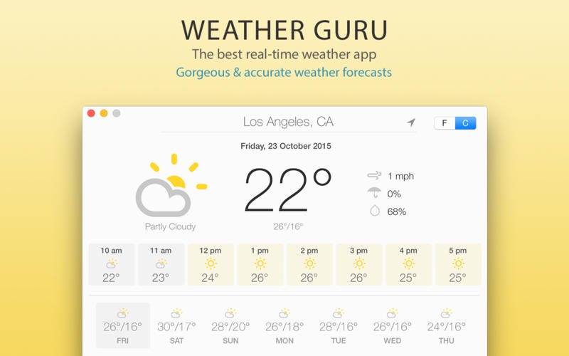 Weather Guru – Xem thời tiết trên Mac