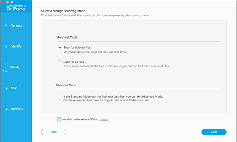 Wondershare Dr.Fone for Android – Ứng dụng khôi phục dữ liệu cho Android phone trên Mac