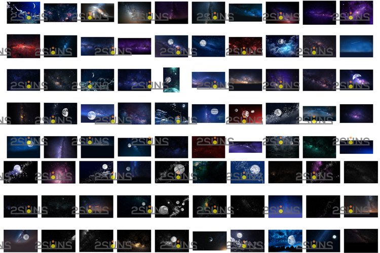 100 Night Sky Overlays – Bộ thư viện ghép bầu trời đêm