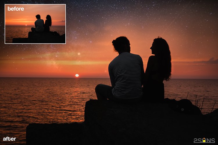 100 Night Sky Overlays – Bộ thư viện ghép bầu trời đêm