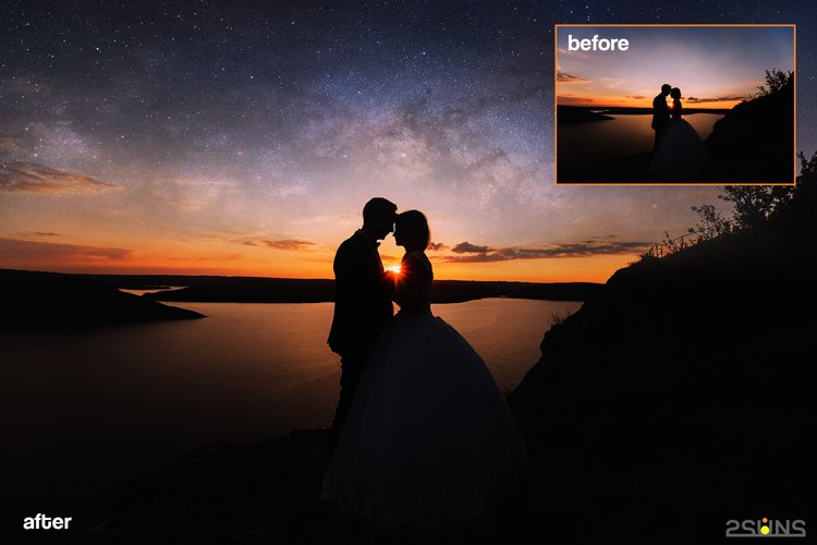 100 Night Sky Overlays – Bộ thư viện ghép bầu trời đêm