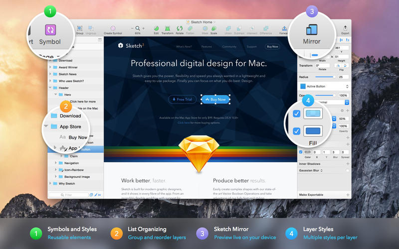 Sketch 69.2 – Công cụ thiết kế giao diện trên Mac