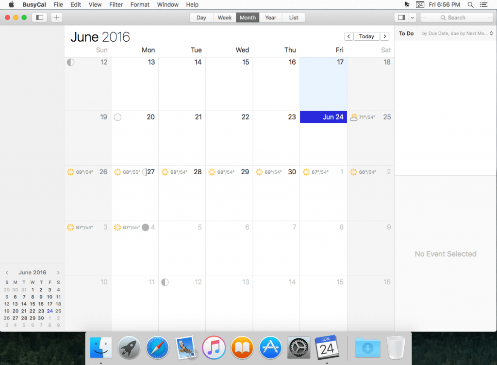 BusyCal – Xem lịch, nhắc nhở kế hoạch công việc trên Mac