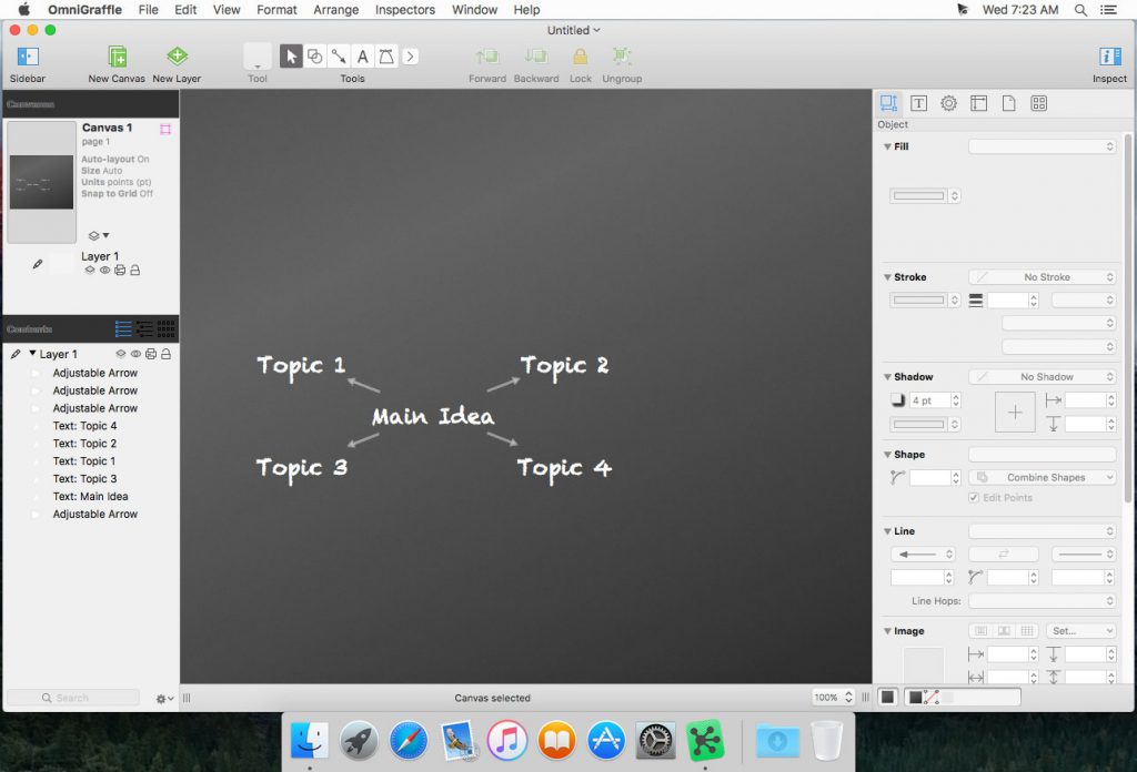 OmniGraffle Pro – ứng dụng vẽ sơ đồ tư duy trên Mac