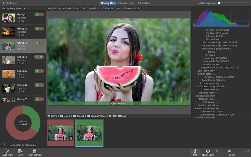 PhotoSweeper X – tìm ảnh giống hoặc trùng lặp trên Mac