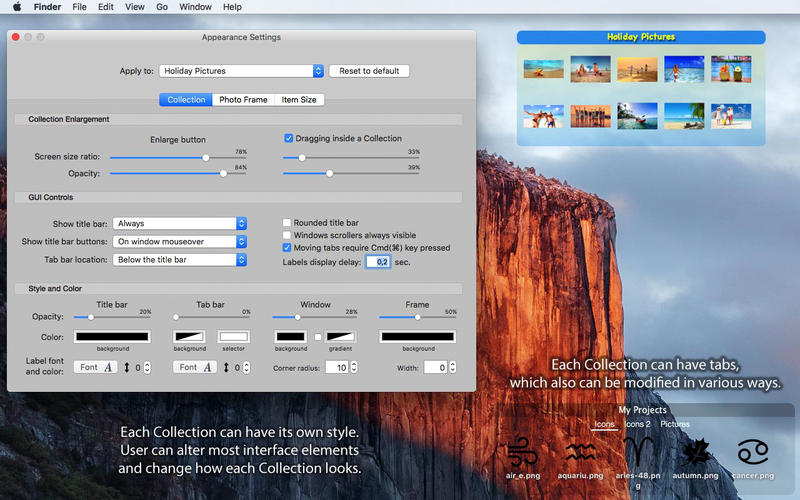 iCollections Ứng dụng sắp xếp và quản lý desktop khá hay