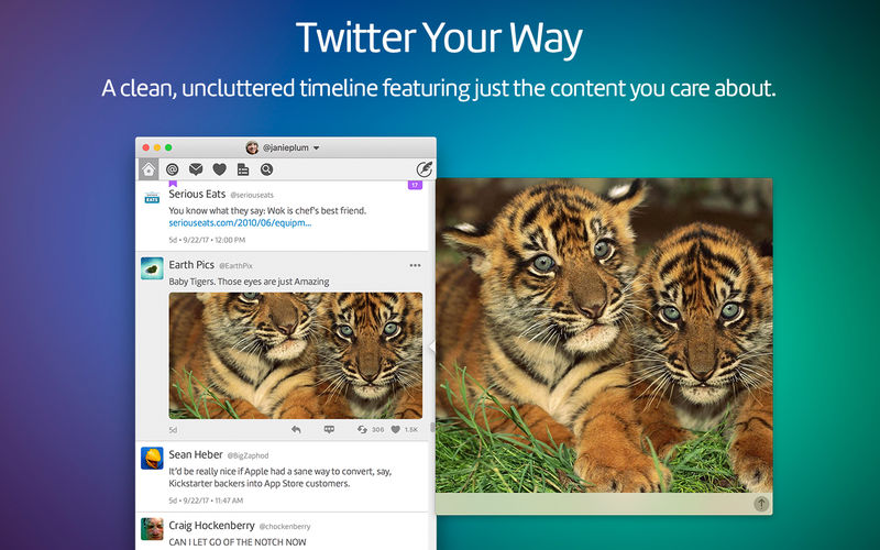 Twitterific – Twitter client trên Mac