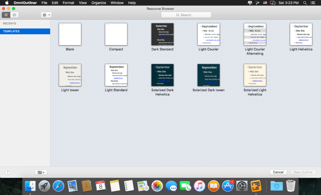 OmniOutliner – Công cụ lên ý tưởng