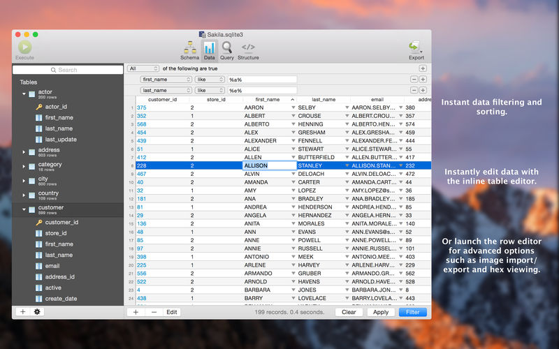 SQLPro cho SQLite – Công cụ sqlite editor tiện dụng
