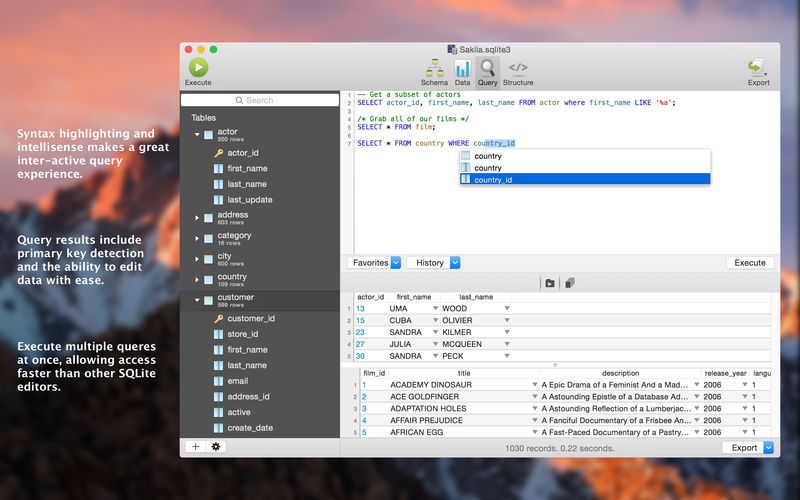 SQLPro cho SQLite – Công cụ sqlite editor tiện dụng