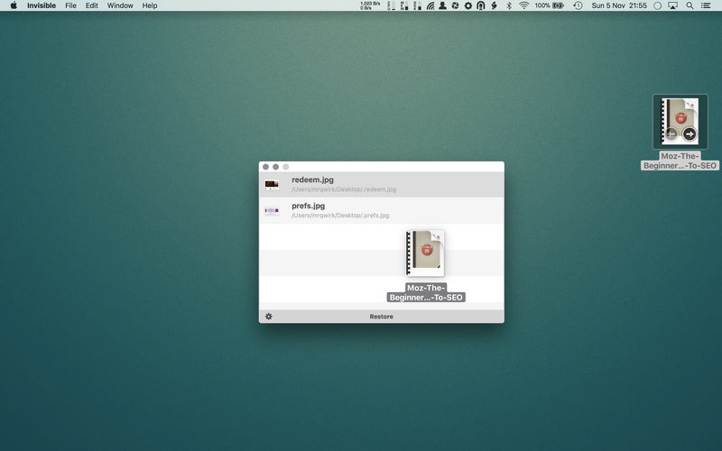 Invisible – Công cụ ẩn/giấu file trên Mac