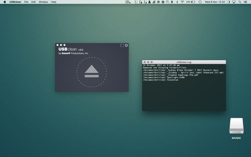 USBclean – Loại bỏ các file “rác” khỏi USB