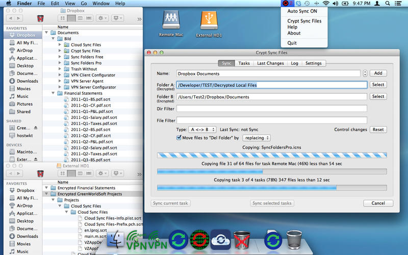 Crypt Sync Files – Đồng bộ và mã hoá file giữa các thư mục, ổ đĩa