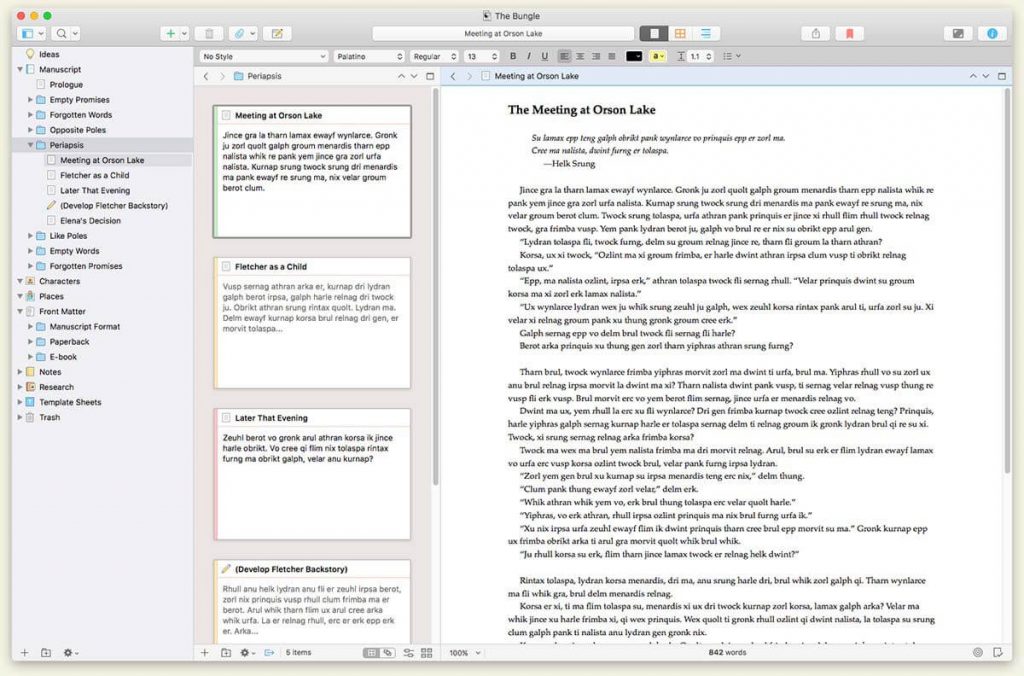 Scrivener – Công cụ soạn thảo chuyên dụng