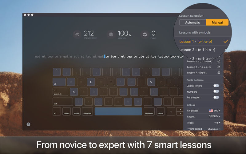 KeyKey Typing Practice – Phần mềm tập đánh máy 10 ngón
