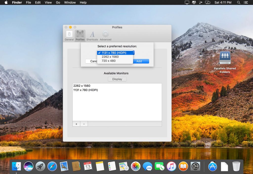 QuickRes – Công cụ thay đổi độ phân giải, kích hoạt HiDPI