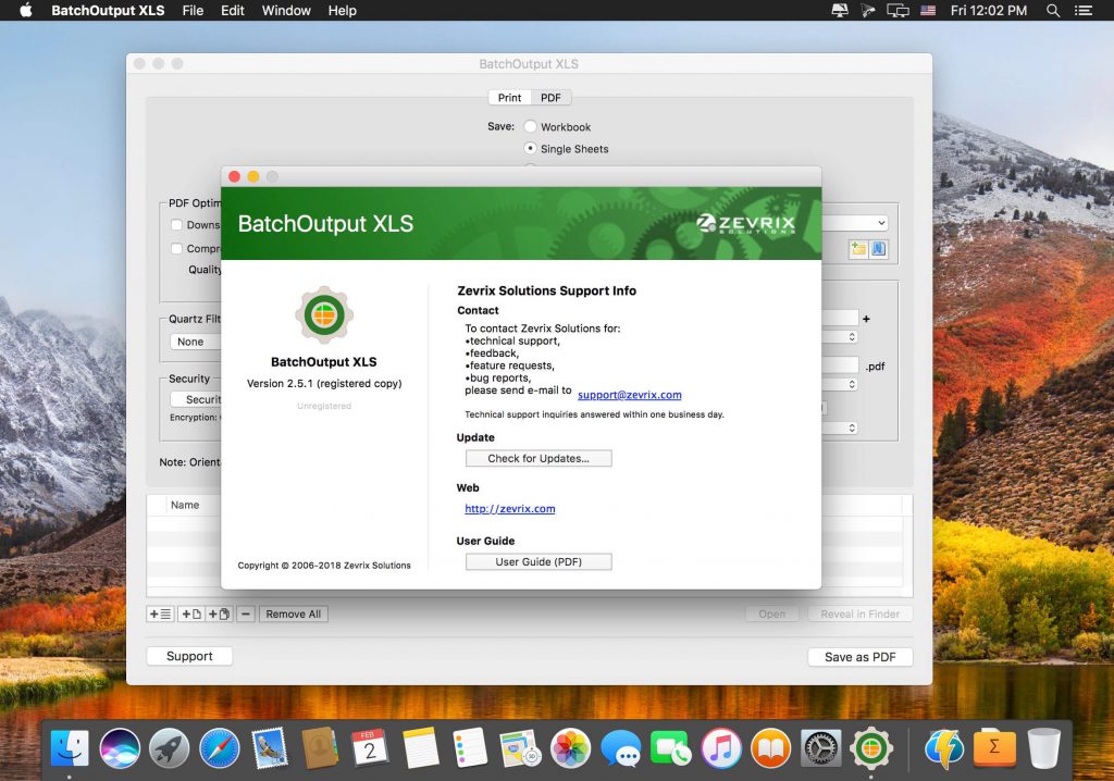 BatchOutput XLS – In, xuất file Excel hàng loạt
