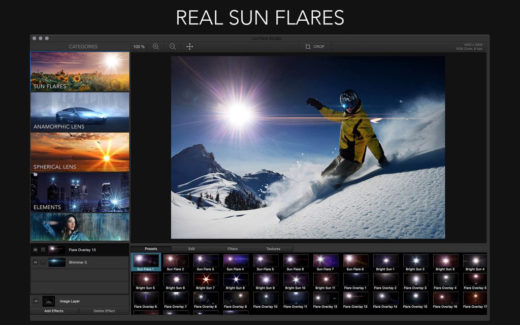 LensFlare Studio – Ứng dụng giả lập hiệu ứng ánh sáng cho ảnh