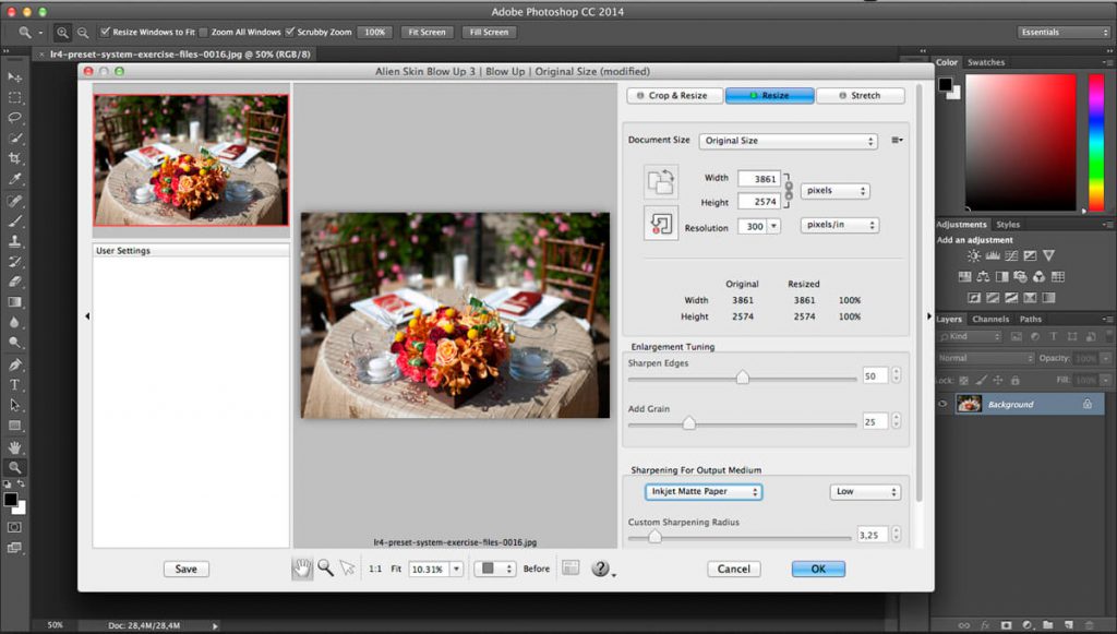 Exposure Software Blow Up- Phóng to ảnh mà không bị mờ
