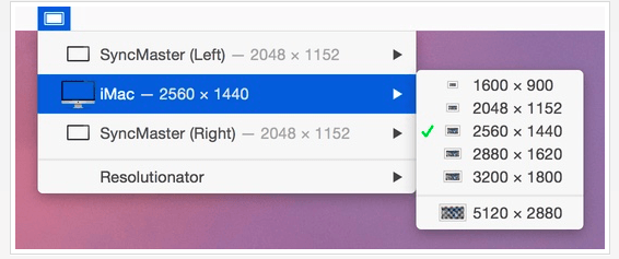 Resolutionator – Tuỳ chỉnh độ phân giải màn hình trên Mac