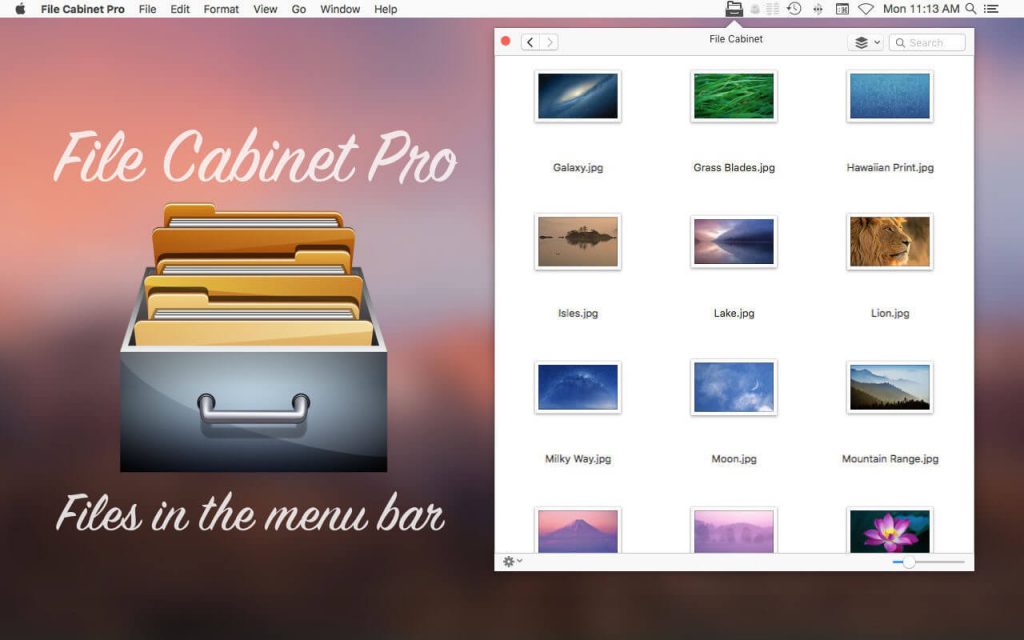 File Cabinet Pro – “Ngăn kéo” lưu file trên Menubar