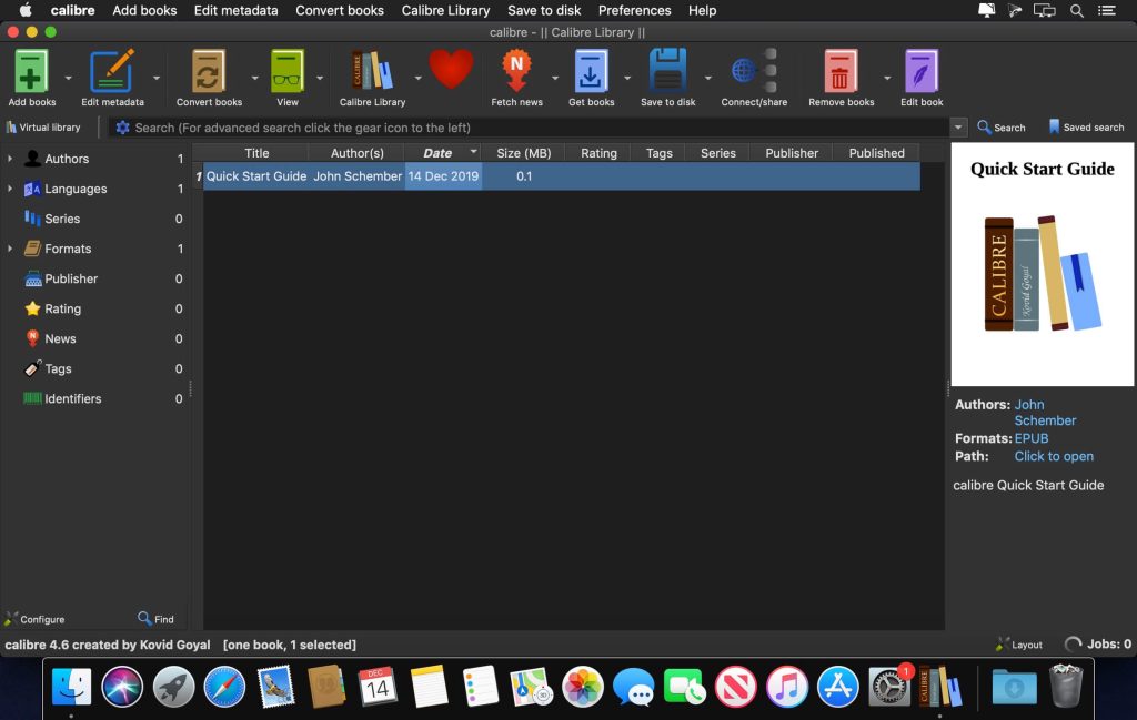 Calibre – Công cụ quản lý thư viện Ebook
