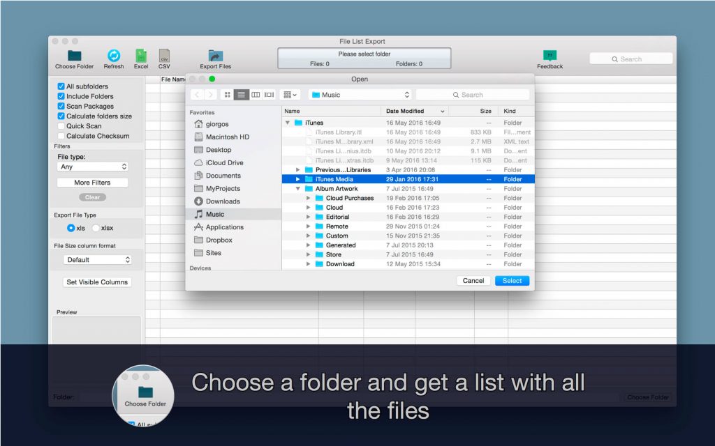 File List Export – Tạo danh sách file trong thư mục dễ dàng