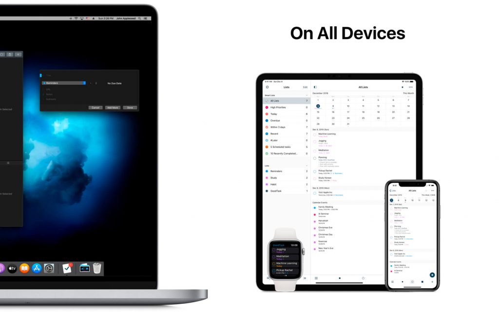GoodTask – Trình nhắc việc, lên lịch kết hợp với Apple’s Reminders & Calendars