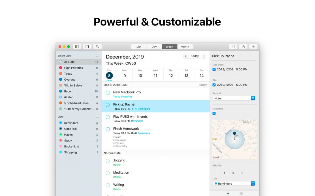 GoodTask – Trình nhắc việc, lên lịch kết hợp với Apple’s Reminders & Calendars