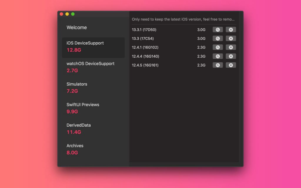Cleaner for Xcode – Dọn dẹp và tăng tốc Xcode