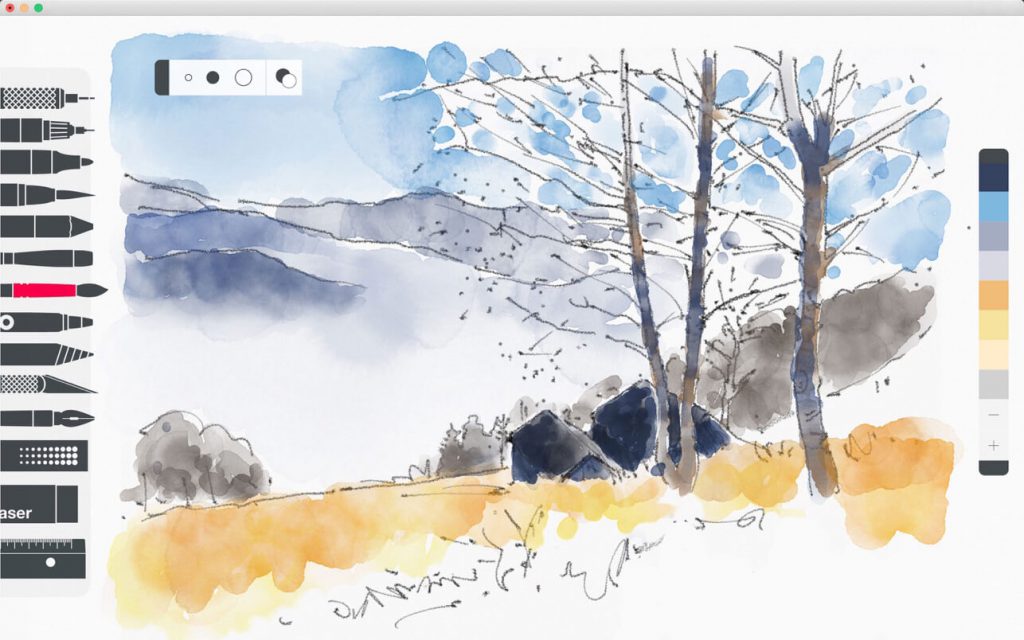 Tayasui Sketches Pro – Công cụ vẽ tranh trên Mac