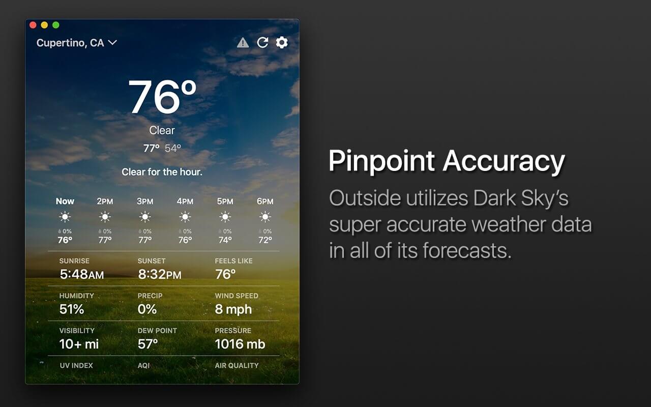 Outside – Ứng dụng theo dõi thời tiết